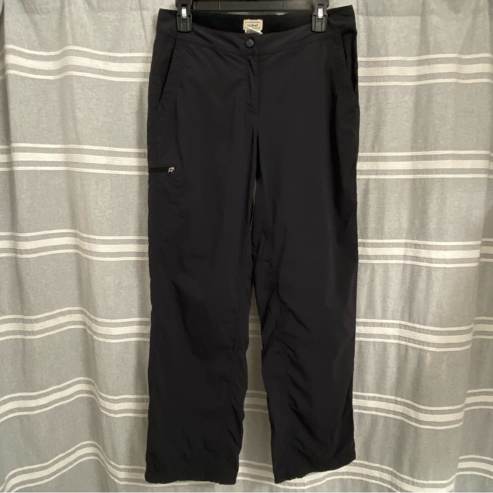 L.L. BEAN / Black Nylon Hiking Pants Size 8 reg